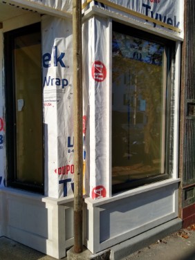 full length view of wood panel trim